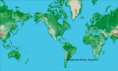 Location of Ingeniera White, Argentina